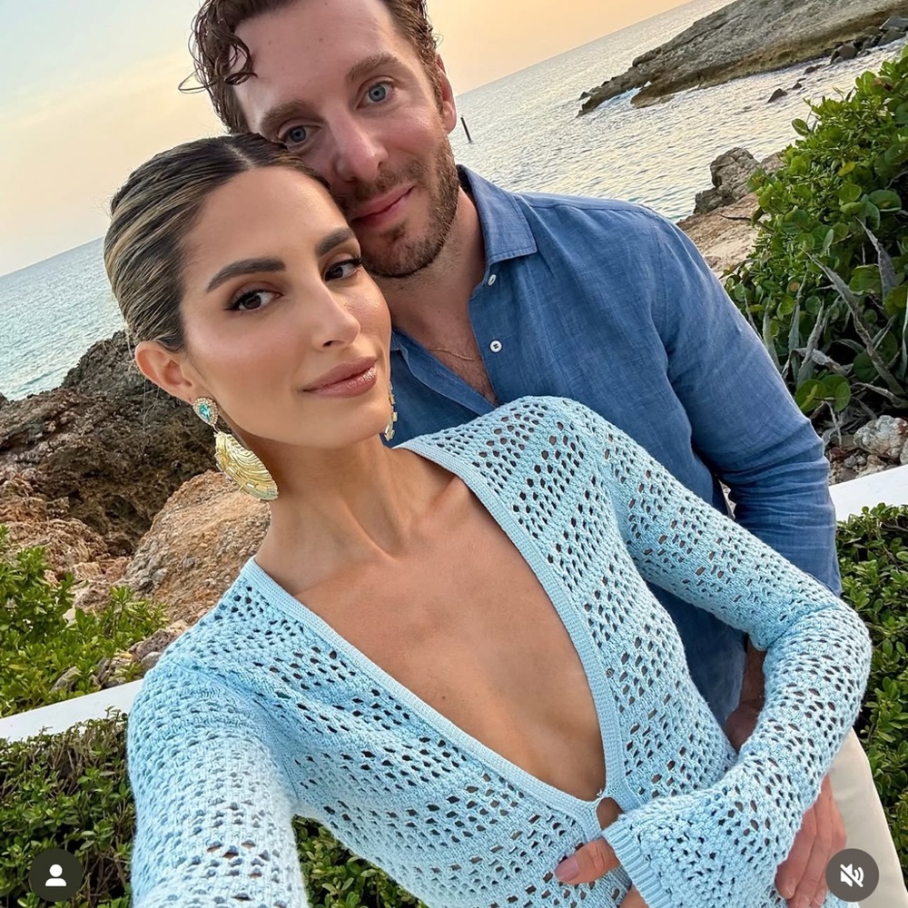 SER.O.YA Sky Blue Crochet Sweater